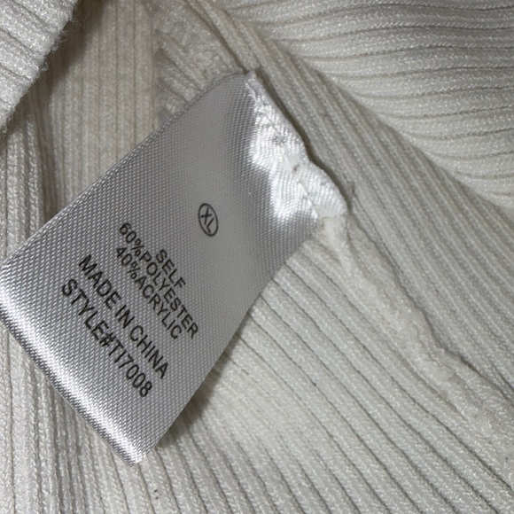 Cream Ribbed Knit Sweater - Picture 4 of 6